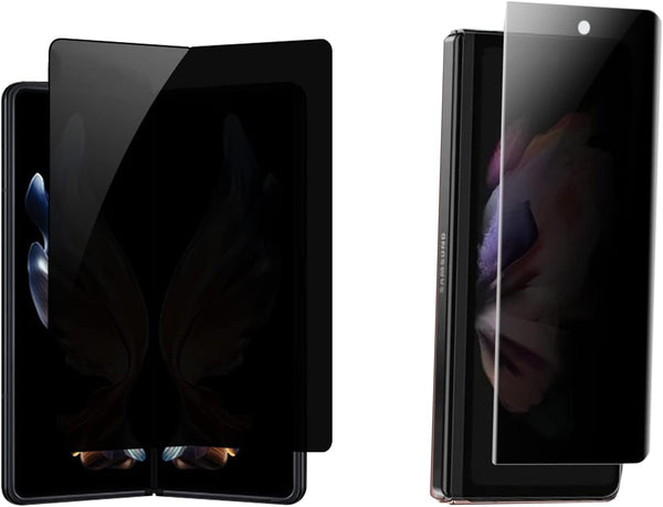 2 Pack Privacy Screen Protector for Galaxy Z Fold 3 - Anti-peep Outside + Inside Soft Film, Scratch Resistant