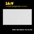 Zopsc 60-120 Inch 16:9 Anti-Reflective(84inch) Portable Projection Screen White Synthetic Polyester Fabric Projector