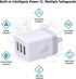 3 Port Wall Charger, 5V 3.1A USB Plugs, MultiPort Home Charging Block Compatible with iPhone 13 12 11 Pro XS Max,