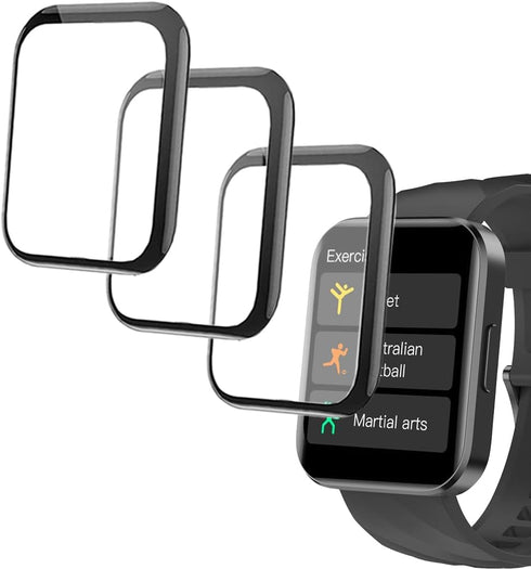Compatible with RUIMEN D1 1.85” Smart Watch, 3D Screen Protectors, Full Coverage Anti-shatter - 3-PACK