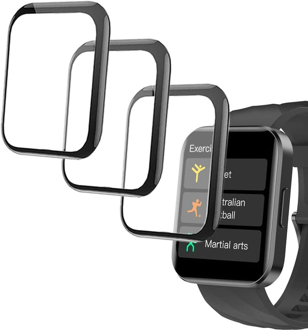 Compatible with RUIMEN D1 1.85” Smart Watch, 3D Screen Protectors, Full Coverage Anti-shatter - 3-PACK