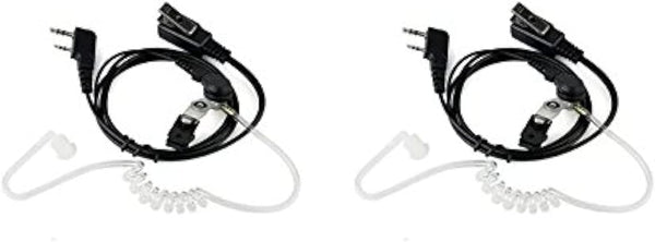 NSKI 2Pcs Air Acoustic Earpiece Headset for Two Way Radios - UV-5R UV-B6 BF-888S 2-Pin Jack