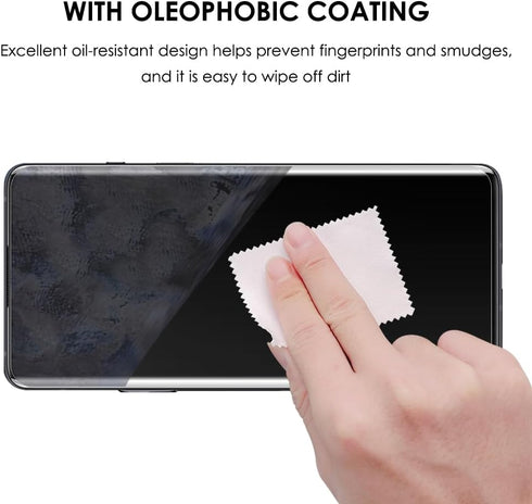 [3 Pack OnePlus 7 / 7T Screen Protector, Tempered Glass UV Set, Full Transparency, Scratch Repair, Sensitive Touch,