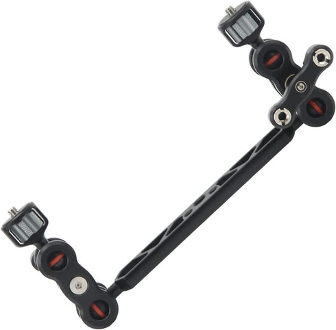 KIMISS 13in Articulating Arm Camera Mount, Adjustable CNC Aluminum Alloy with 1/4" and 3/8" Thread for Microphone