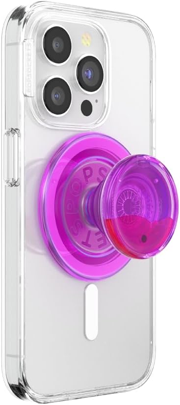 PopSockets Round Phone Grip Compatible with MagSafe, Adapter Ring Included, Wireless Charging Compatible Phone Holder