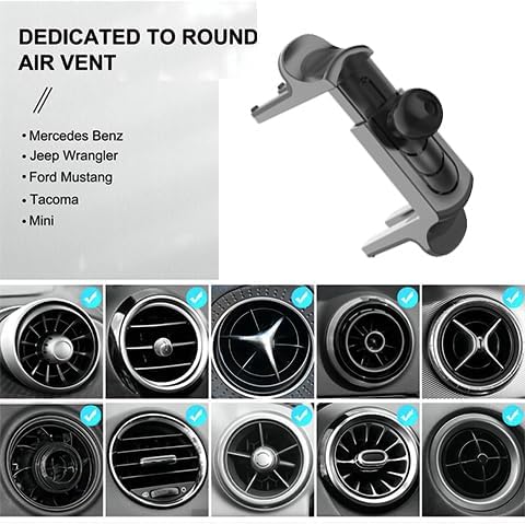 Car Cell Phone Holder Mount for Jeep Wrangler (2007-2024) - Accessories for Circular Air Vents