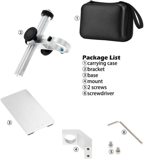 Ninyoon Universal Microscope Stand Pro, Stable Aluminum Alloy Base Holder for Max Diameter 1.4" USB Digital Microscope