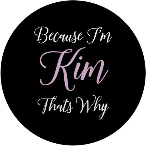Kim Name Personalized Cute Pink Girl Custom Swappable PopSockets PopGrip