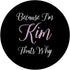 Kim Name Personalized Cute Pink Girl Custom Swappable PopSockets PopGrip