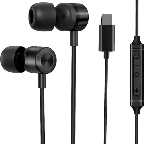 EP-06 USB Type C Earbuds, In-Ear Wired Earphones, Built-in HD Microphone, Clear Sound Quality, Noise Cancelling