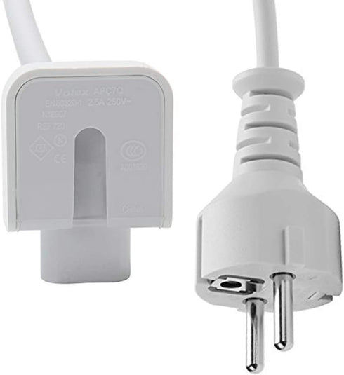 Extension Wall Cord Plug EU Standard for MacBook 11 Inch 13 Inch 60W, MacBook Pro 15-17 Inch 85W Power Adapter