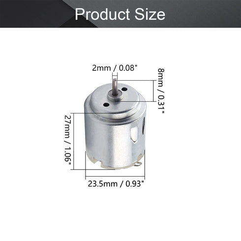 5Pcs 5.5V 6500RPM 0.08A Fielect DC Motor Micro Motor Mini Motor Electric Motor Round Shaft for RC Boat DIY Airplane