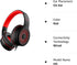 ELECDER i45 Foldable On-Ear Headphones - Portable Stereo Bass with Microphone, 1.5M Cord, 3.5MM Jack - Red