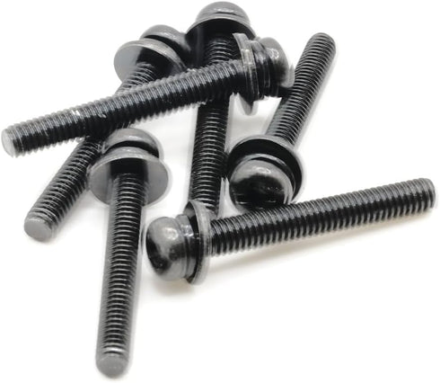 Replacement Screws 1 Set of Metric Screws (Model RS-198299) Pan Head - Philips Drive - Black Plated (Pack of 6)
