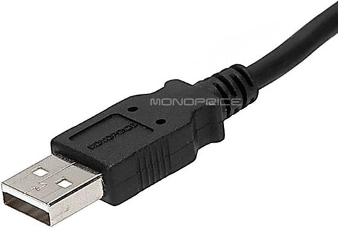 6-Feet 2.0 5pin 28/24AWG (104931),Black Monoprice USB A Male to Mini-B Male Cable with Ferrite Core