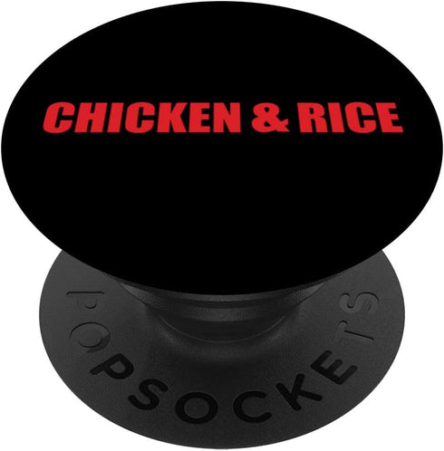 Chicken and Rice Funny Fitness PopSockets Swappable PopGrip