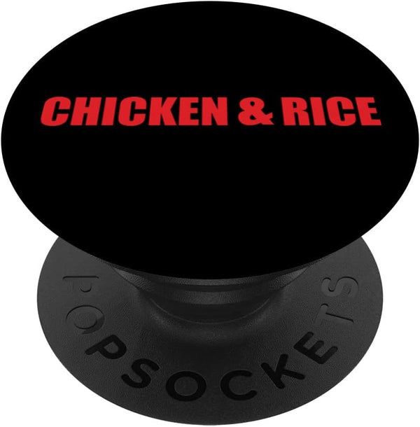 Chicken and Rice Funny Fitness PopSockets Swappable PopGrip