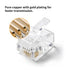 RJ11 6P4C Connectors, 50 Pieces Pack, Telephone Line Cable Wire Male Plug, AV00204