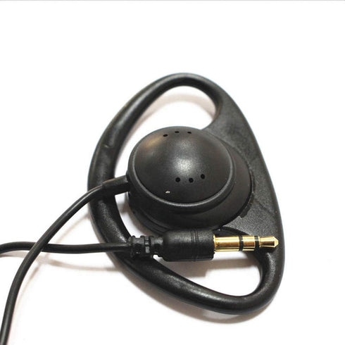 D Shape Earpiece Headset, 3.5mm Single Side Earphone Hook, Earbud for Tour Guide System, Tablet, Laptop, PC