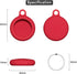 oakxco Silicone Airtag Keychain Holder, Cute Accessories for Kids, Luggage, Car Dog Collar, Waterproof Tracker (Red)