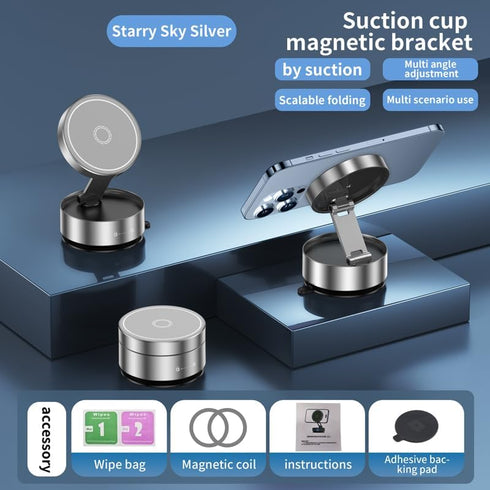DUEDUE 360Adjustable 16/16E/15/14/13/12/Pro/Pro Vacuum Magnetic Suction Phone Holder, Suction Cup Magnetic Car Phone