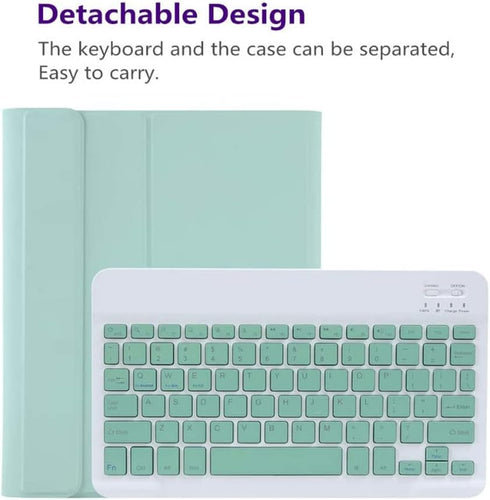 Keyboard Case for iPad 10th Generation (10.9" inch, 2022), Slim Folio Cover with Removable Detachable Bluetooth