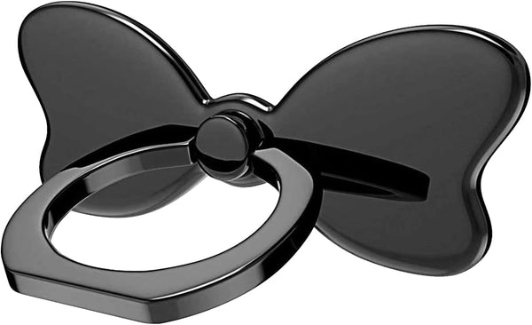 Cavdycidy Metal Butterfly Ring Holder for Cell Phone - Finger Ring Stability Holder Back Stand Car Mount Hook Kickstand