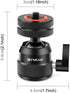LOPURS 1/4" 360 5.5lb 360 Mini Ball Head, Tripod Head with hot Shoe, Rotatable Ball Heads Camera Mount Adapter, Max