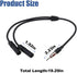 GLSOWEE 1 2 Car Antenna Adapter, Radio Stereo Antenna Adapter Connector, Male to Female Y Antenna Cable, Antenna