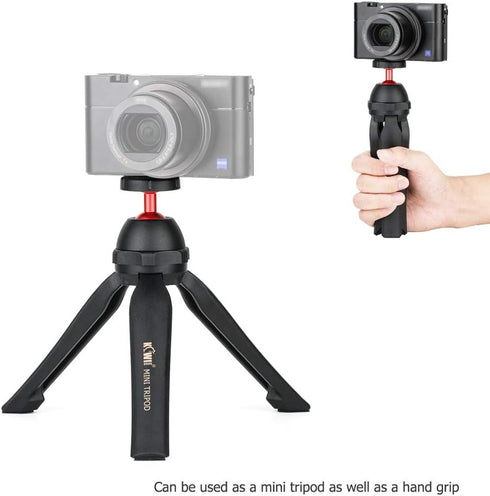 Mini Tripod for Camera, Handheld Video Tabletop Tripod with 360° Ball Head for Sony ZV-1 RX100VII RX100 VI RX100V A7C A6100 A6300 A6400 CX405 AX33 AX53 Canon G7X Mark III II EOS M50 M6 Mark II & More