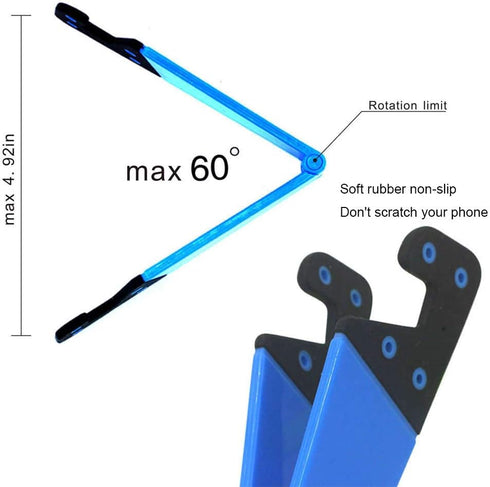 Portable Cell Phone Stand for Desk, Foldable Pocket Travel Mobile Phone Holder, Pack of 3, Compatible with iPhone,
