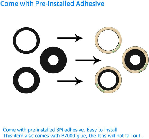 Vimour 15 Rear Camera Lens Glass Replacement for iPhone Pro Pre-Installed Adhesive with Installation Manual and Repair