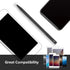 ASHATA Universal Capacitive Stylus Pen, 2PCS Precision Disc Tip Stylus for All Mobile Phones and Tablets (Black)