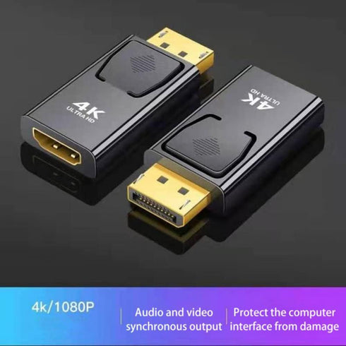 2Pcs DisplayPort to HDMI Adapter Converter Display Port Male DP to HDMI Female HD TV Cable Adapter Video Audio for PC TV Zuya-05 0