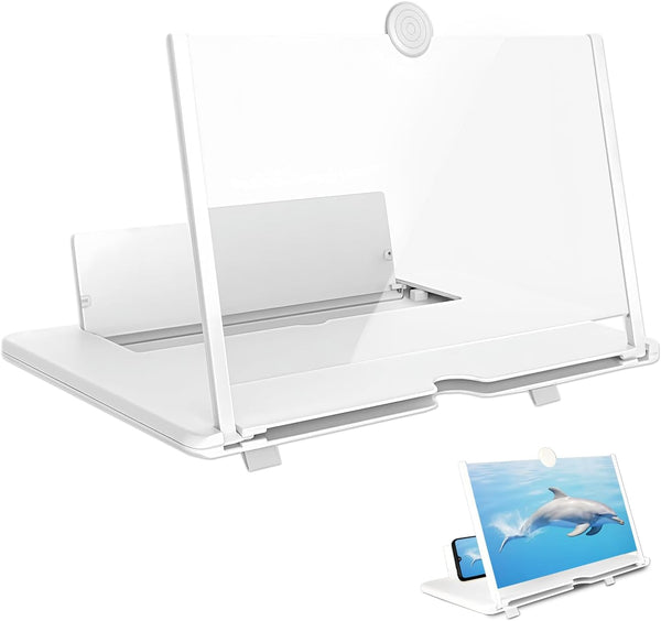 12" Screen Amplifier for Cell Phone, 3D HD Amplifiers Projector Horizontal Screen