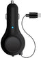 Cellet Retractable Car Charger for iPhone 15, Samsung Galaxy, Google Pixel (Type-C 15 WATT)