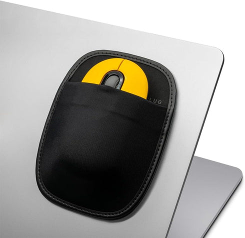 Afterplug Stick-On Mouse Holder for Laptop, Adhesive Storage Pouch Compatible with Logitech Anywhere,