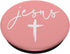 Jesus Cross Love Faith Easter Christmas Pink Peach Pastel PopSockets Standard PopGrip