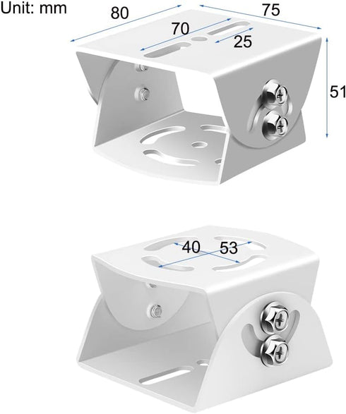 Universal Pole Mount Bracket Adapter for PTZ Dome CCTV Security Camera, 2D Bracket UP&Down