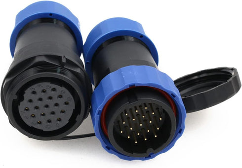 SD28 19 Pin Electrical Circular Connector Plug, Aviation Cable Male Female Plastic Waterproof IP68 for Industrial LED