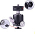 Camera Tripod Mini Ball Head Mount with Cold Shoe, 360 Pan & 90 Tilt Adapter for DSLR/Light Stand
