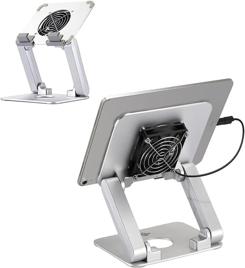 KABCON Surface Pro Tablet Stand with Fan, Stable Cooling Stand for Microsoft Surface 3-8 Pro X/iPad Pro 12.9, Samsung