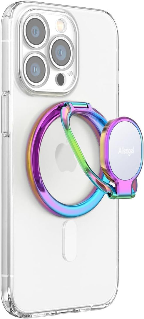 Magnetic Phone Grip for MagSafe Ring Holder - Allengel Gym Magnetic Grip with Adjustable Stand for iPhone 14/13/12