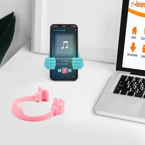 8 Pack Thumbs up Cell Phone Holder, Adjustable Silicone Tablet Stand, Portable Desktop OK Stands for Smart Phones