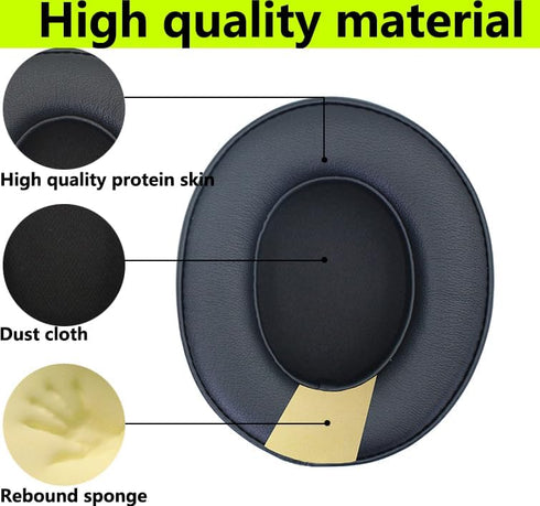 Replacement Ear Pads for Beats by Dr.Dre Studio 2.0 B0500 B0501 Wireless/Wired Studio 3.0 Headphones (Black)