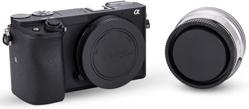 Camera Rear Lens Cap & Body Cap Cover for Sony E Mount A1 A7C A7R IV III A7 III II A7S III II A6600 (2 Packs)