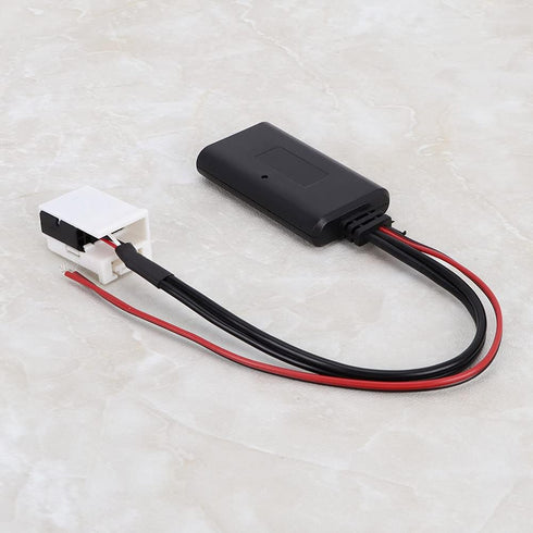 Acouto Car Radio Adapter Cable, Black Plastic 12Pin Bluetooth Module Wireless Radio Stereo Aux Cable Adapter