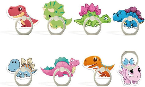 Dinosaur Phone Ring Holder Stand, Smartphone Finger Grip Kickstand, 8 Pieces