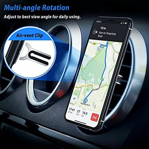 3 in 1 Finger Ring Holder Stand, Car Air Vent Mount, Portable Ring Holder Compatible with All Smartphones