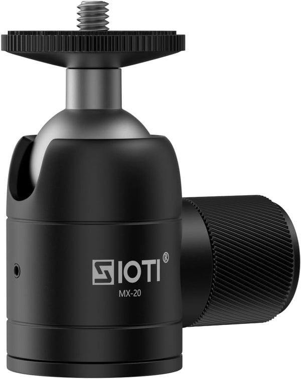 SIOTI Mini Tripod Ball Head - Swivel Mini Ball Head, Panoramic 360° Vertical Pan 90°, Compatible with Projector/DSLR
